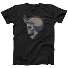 Horned Skull Tshirt fro Men Women Gothic Design Tee Plus Size Available