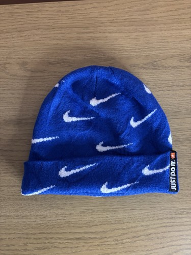 Nike blue beanie with - nike,