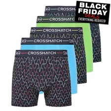 Crosshatch Pentwist Mens 5 Pack Boxer Shorts Comfort Cotton Underwear Five Pairs