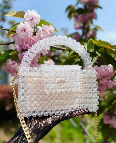 Vintage beaded clutch - clutch, evening
