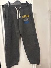 Duffer of St George Tracksuit Bottoms Size M Grey Logo