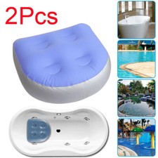 2Pcs Inflatable Booster Seat Spa Hot Tub Lazy Spa Pools Massage Cushion Pillow