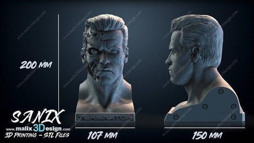 Terminator 800 bust - , resin