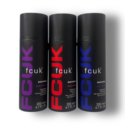 Fcuk bodyspray sport - x3,