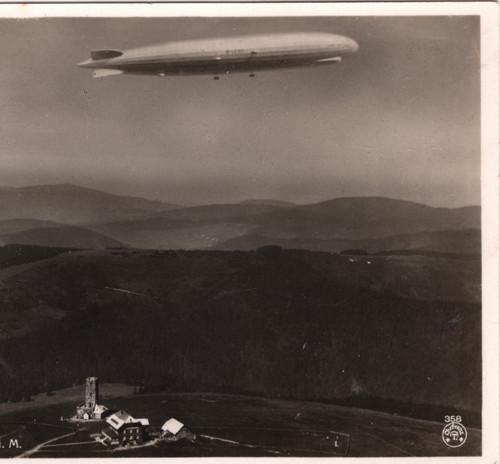 Graf zeppelin germany postcard - zeppelin,