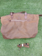 Excellent Condition Kangol Leather Overnight Bag With Shoulder Strap