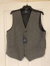 grey tweed waistcoat mens