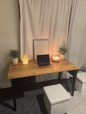 Discontinued Vintage IKEA Arkerlstorp Solid Pine Wood Desk