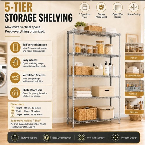 Tier metal storage rack - tier,