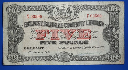 1966 northern ireland five - northern, £5