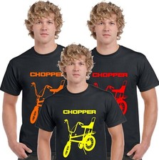 Raleigh Chopper Bike Retro Designed Black Cotton T Shirt