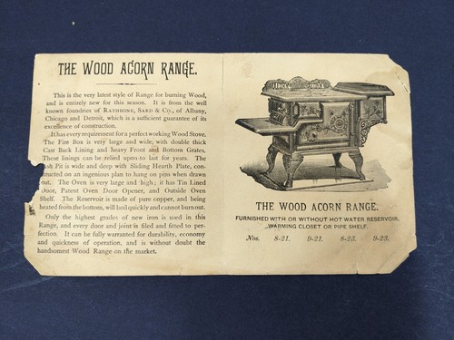 Antique wood acorn range - antique,