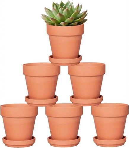 2cm terracotta plant pots - 10.2cm,