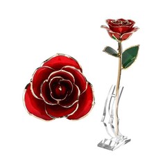 Long stem dipped 24k gold - long,