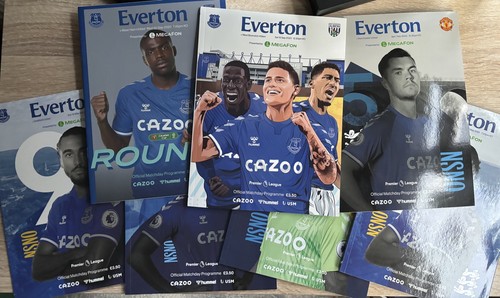 Everton home programmes - everton,