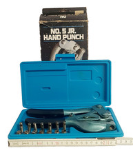 Roper Whitney No.5 Jr Hand Punch Set with Dies – USA Made, Complete Boxed