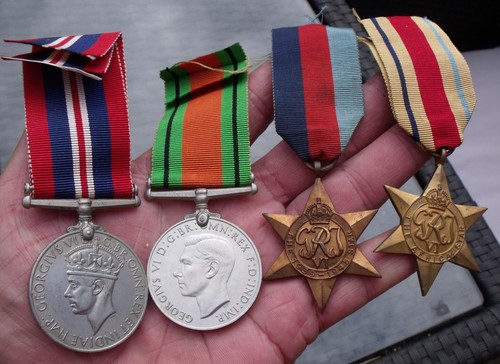 Genuine ww2 four medal - a,