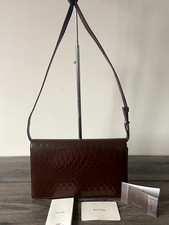 PAUL SMITH BROWN LEATHER NO 9 SHOULDER CROSSBODY CLUTCH BAG RETAIL €650 BNWT