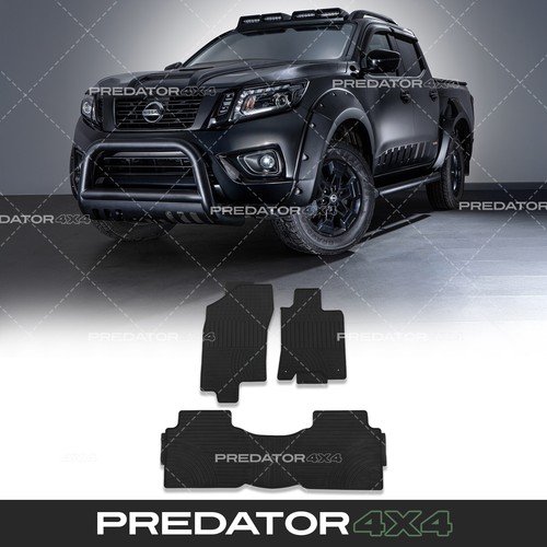 Black rubber car mats full - car,