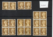 GB - Machin  Definitives  (MF200) - 50p value - blks, pairs etc - Fine Cancels