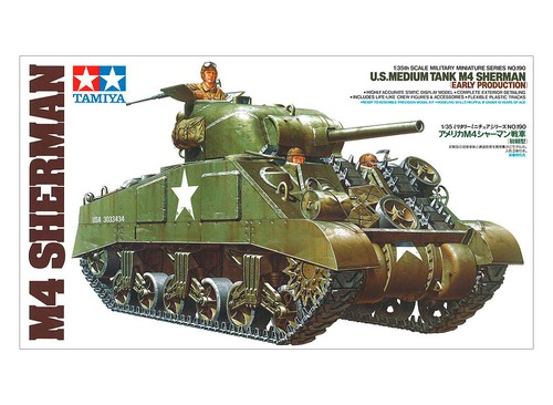 Tamiya model kit sherman - kit, m4