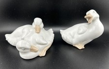 NAO by Lladro Ducklings - 2 Figurines Glazed Ceramic Duck / Duckling Figures