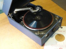 COLUMBIA VIVA-TONAL 109A GRAMOPHONE IN BLUE. WORKING WELL, GOOD SOUNDBOX