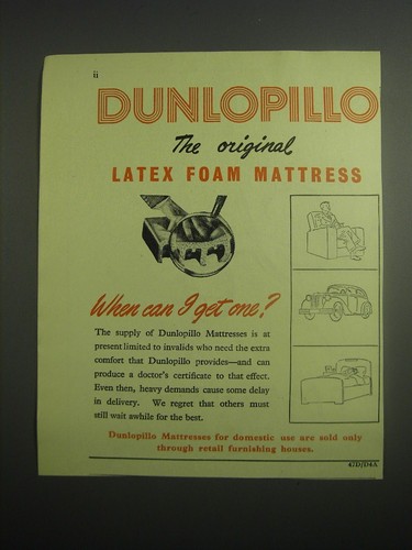 1948 dunlopillo mattress - mattress,