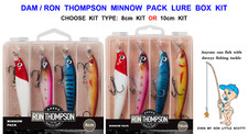 DAM RON THOMPSON MINNOW PACK 4pc PLUG LURE BOX KIT BASS PIKE PERCH TROUT SALMON