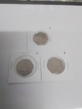commemorative 50p coins x 3