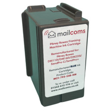 Pitney Bowes DM110i/DM160i/DM220i Remanufactured Blue Ink Cartridge - SL-893-5SB