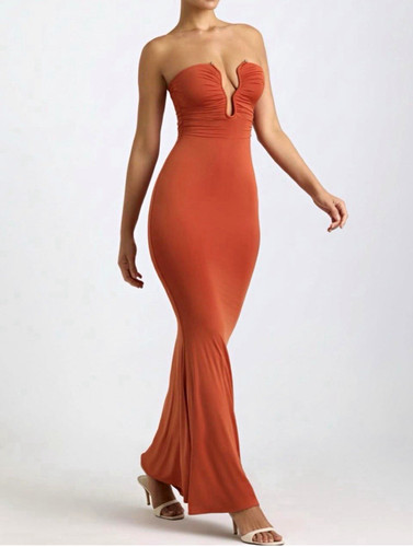 Polly orange strapless - oh,