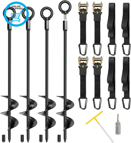 Heavy duty ground anchor for - duty,