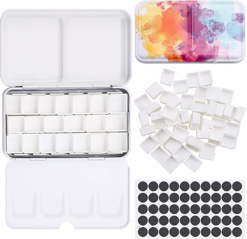 Empty watercolour tins palette - empty,