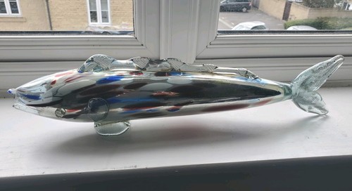 Antique end day glass fish - of,