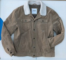 Zara Mens Cord Trucker Jacket