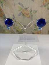 Honora blue coin pearl stud