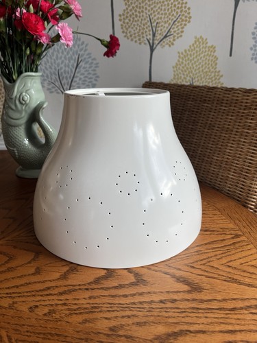 Cream metal lampshade - cream,