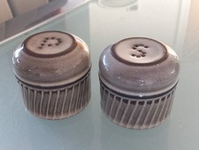 DENBY SONNET SALT & PEPPER POTS/ SHAKERS CRUET SET RETIRED 1986 - With Stoppers
