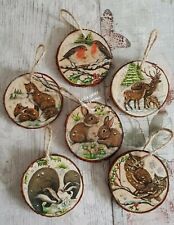 SET OF 6 Woodland Christmas