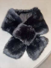 John Lewis- Classy  Faux Fur Winter Tippet Scarf  - Jet Black  - VGC