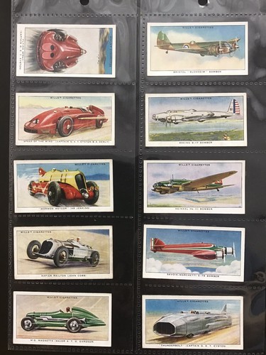 Wills speed cigarette cards - wills,
