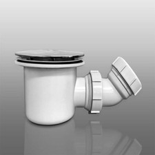 NEW BATHROOM 90MM HIGH FAST FLOW WASTE TRAP FOR SHOWER ENCLOSURE TRAY B