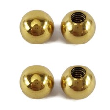 4 small solid Brass BED ball