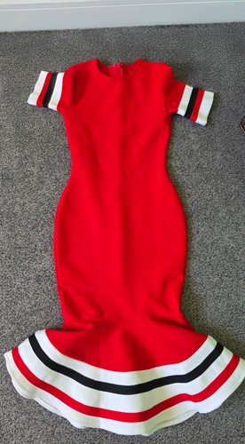 Red stretch jersey mermaid - jersey, "mermaid"