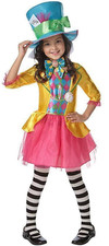 ubie's Official Girl's Disney Alice in Wonderland Mad Hatter Costume age 5/6year