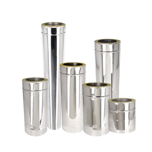 Twin wall flue - wall, wood