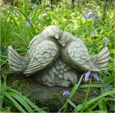 Reconstituted stone love doves - stone,