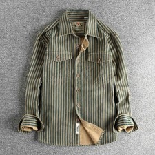 Retro Striped Men Long-sleeved