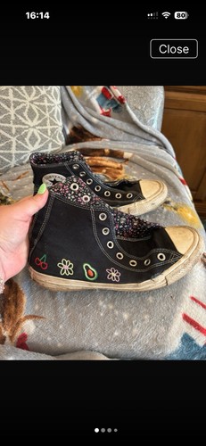 Flower converse boots - converse,